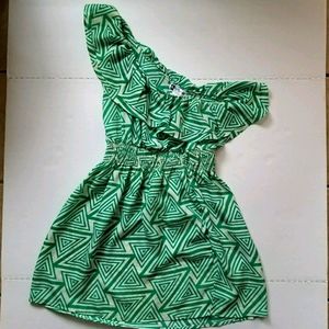 Ruffled One Shoulder Dress